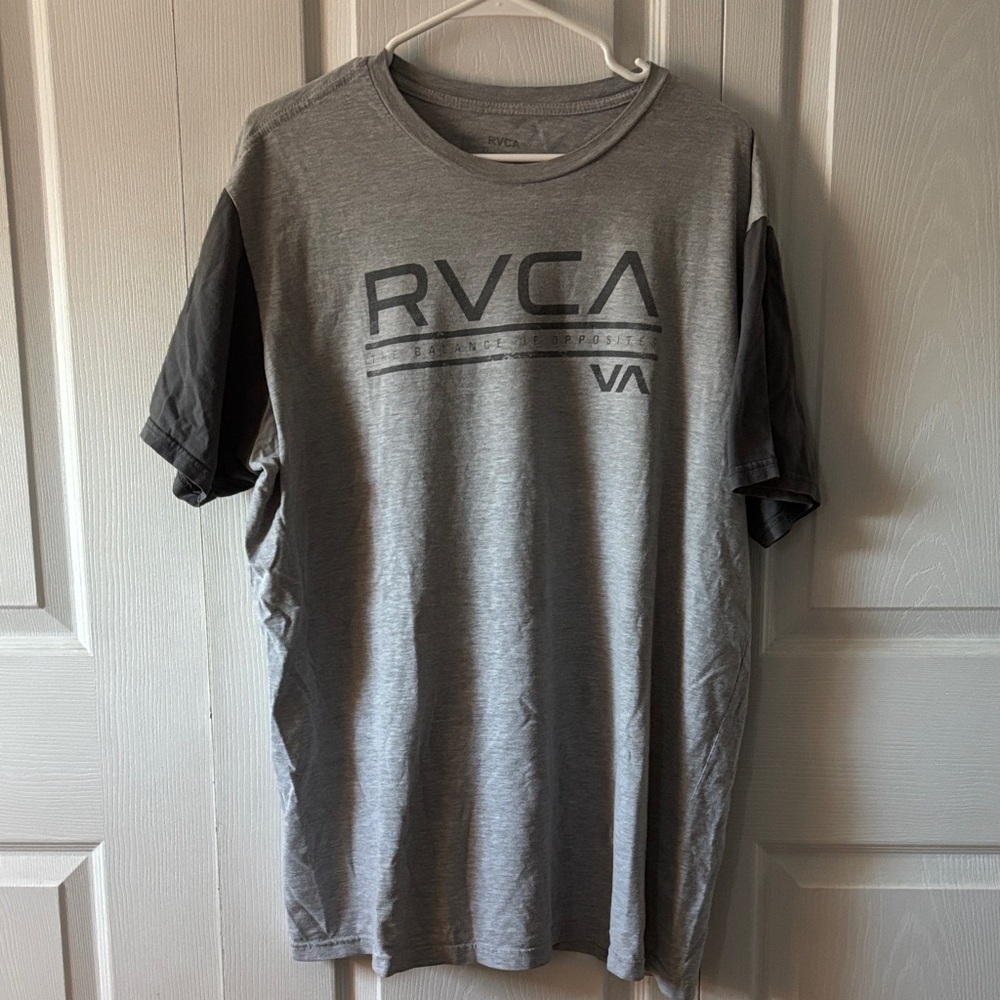 RVCA Two-Tone Gray Short Sleeve Tee